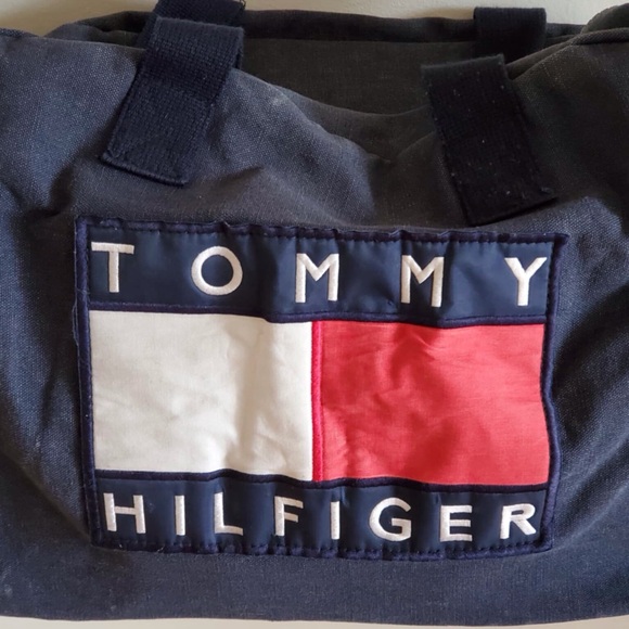 Vintage 90’s Tommy Hilfiger Duffle Bag Big Flag - Picture 2 of 13